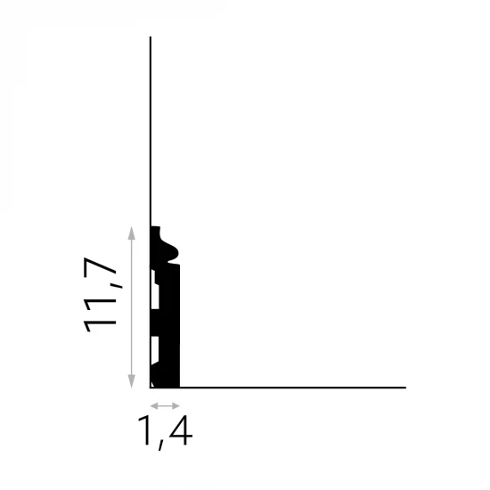 Plinta decorativa 11.7x1.4x200 cm Duropolimer MD358 Mardom Decor