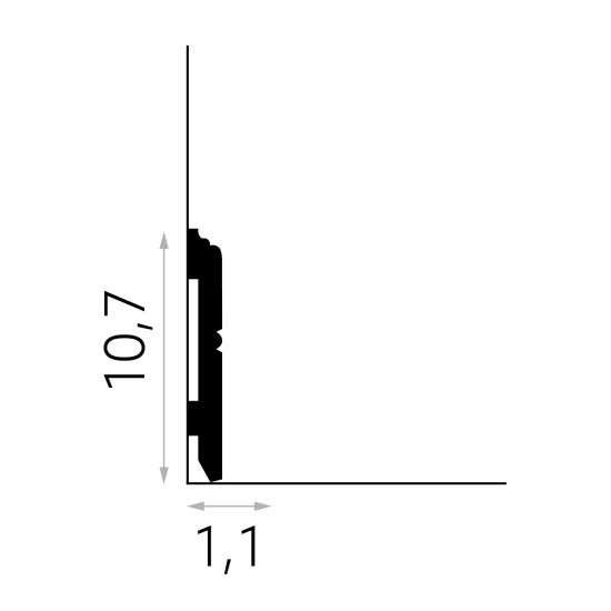  Plinta decorativa 10.7x1.1x200 cm Duropolimer MD354 Mardom Decor