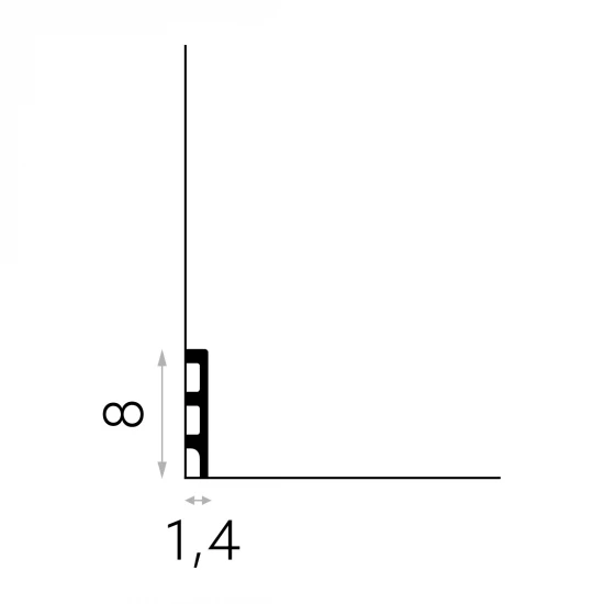 Plinta decorativa 8x1.4x200 cm Duropolimer MD014 Mardom Decor