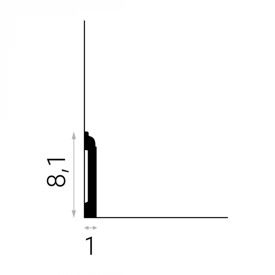 Plinta decorativa 8.1x1x200 cm Duropolimer MD258 Mardom Decor
