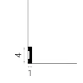 Plinta minimalista 4 x 1 x 200 CM Duropolimer, MD011 Mardom Decor
